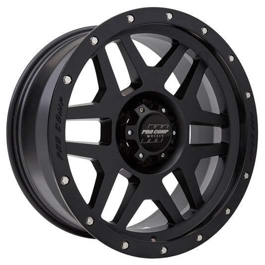 [PXA5041-7983] Pro Comp Series 41, 17x9 with 6 on 5.5 Bolt Pattern - Satin Black with Stainless Steel Bolts Wheel
