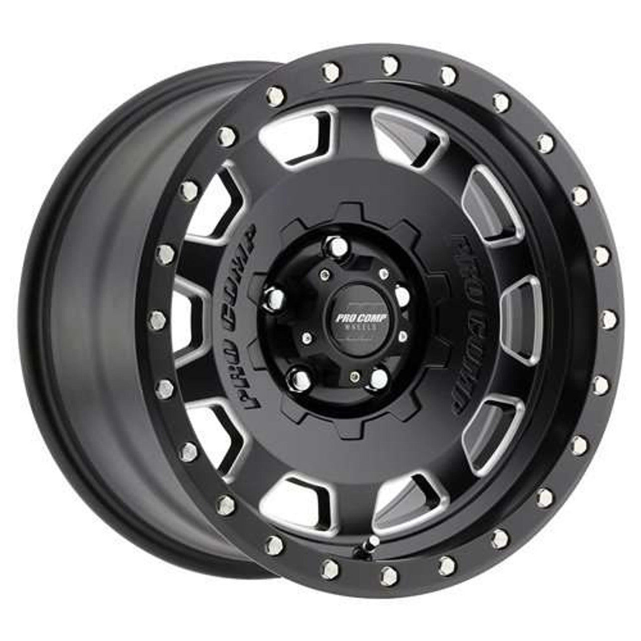 [PXA5160-893650] Pro Comp Hammer Series 60, 18x9 Wheel with 6 on 135 Bolt Pattern - Satin Black Milled - Ford F-150 (2004-2017) / SVT Raptor (2010-2017)