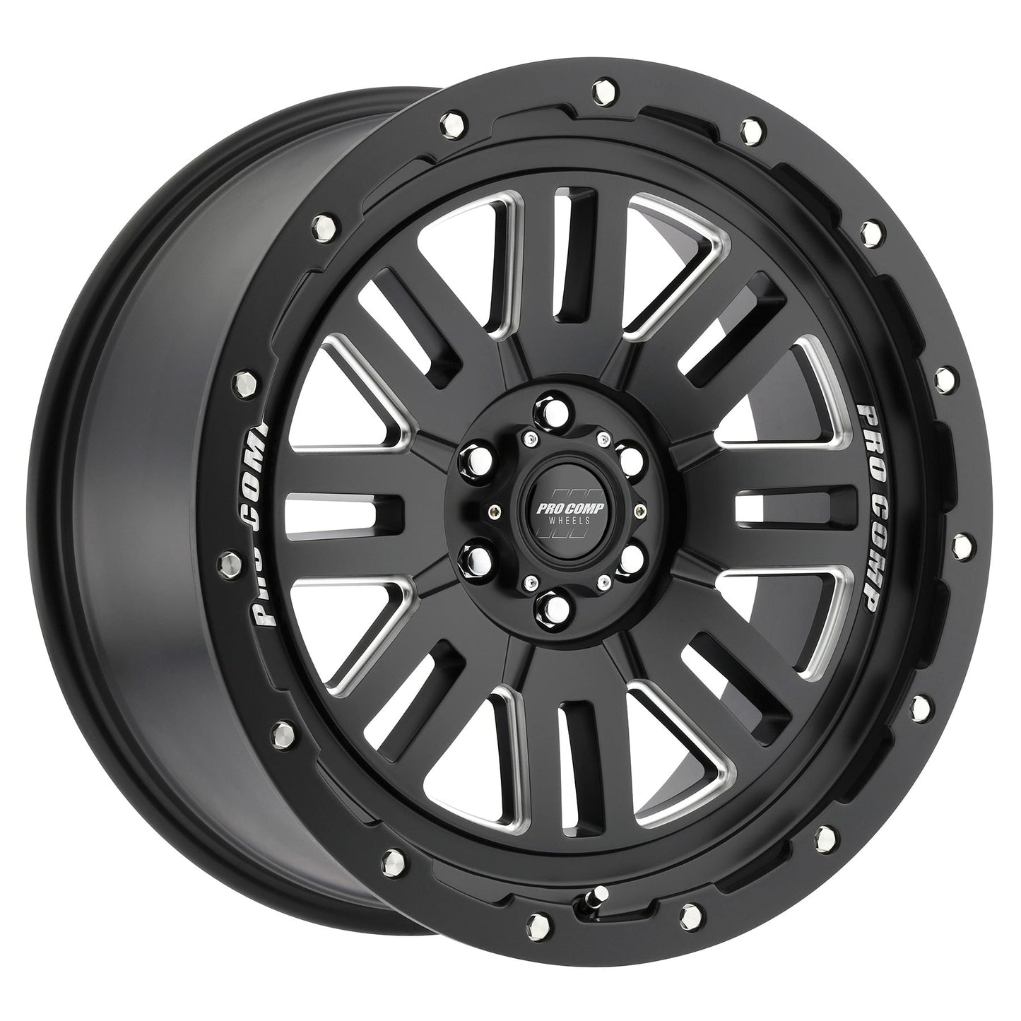 [PXA5161-7983] Pro Comp Cognito Series 61, 17x9 Wheel with 6 on 5.5 Bolt Pattern - Satin Black Milled - Silverado/Sierra ( 2007 - 2017 )ÃÂ 