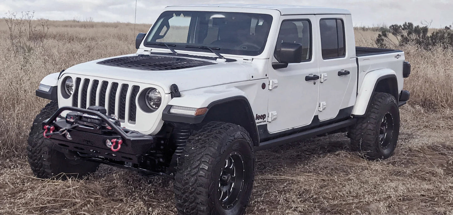 [19-53-010P1] Poison Spyder Hood Louver (Black) - Jeep Wrangler JL ( 2018 - 2025 ) / Gladiator JT ( 2020-2025 )