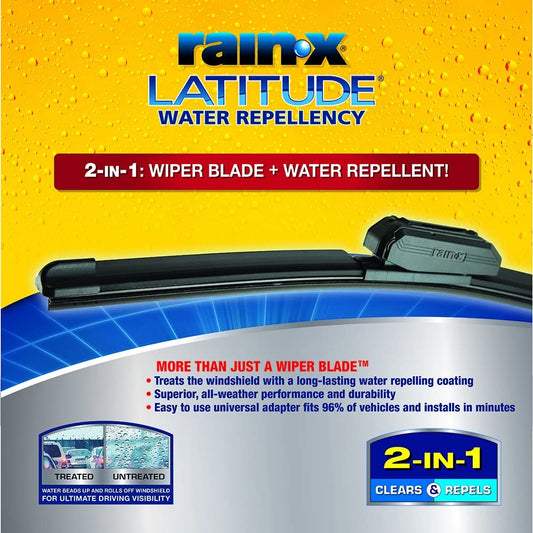 Rain-X 5079281-2 Latitude 2-in-1 Water Repellency Wiper Blade - 26-inches