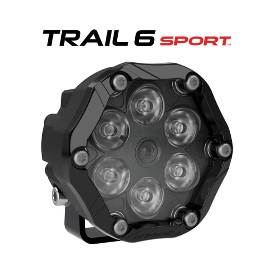 J.W. Speaker Trail 6 Sport 3.7" Round LED Off Road Light Pods with Trail 6 Appearance Kit (Black) - Universal