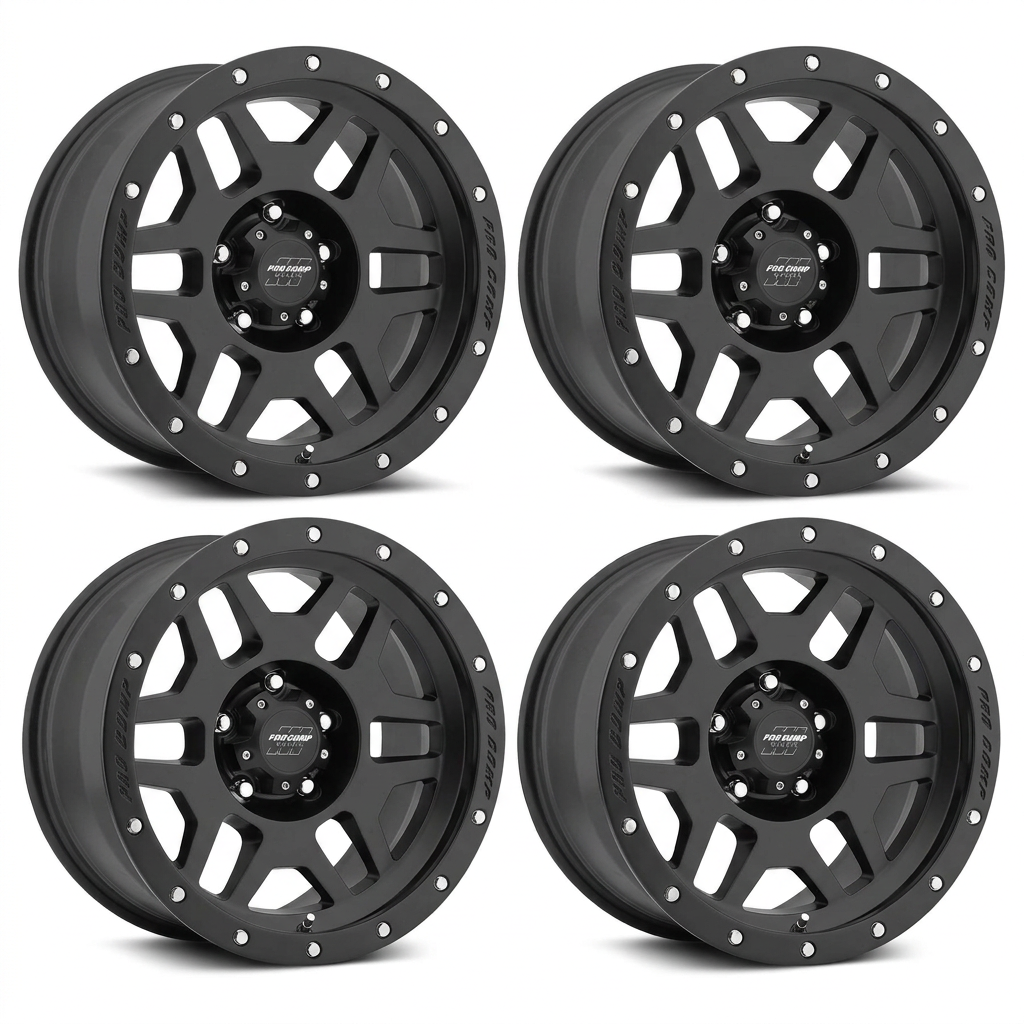 Set of four satin black Pro Comp Series 41 18x9 wheels