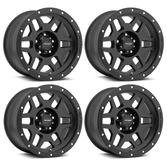 Set of four satin black Pro Comp Series 41 18x9 wheels