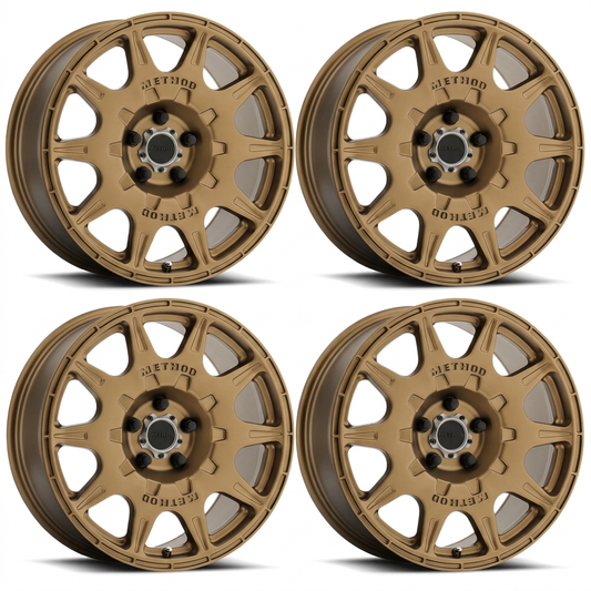 Four bronze Method Roost wheels based on five-lug METHOD reference