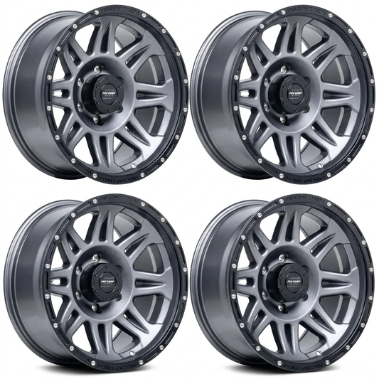 Set of four graphite Pro Comp PA5 Torq wheels