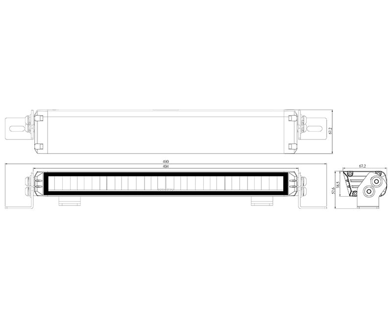 [10021002] NIKEN 16" LED Light Bar w/ Amber cover - Universal