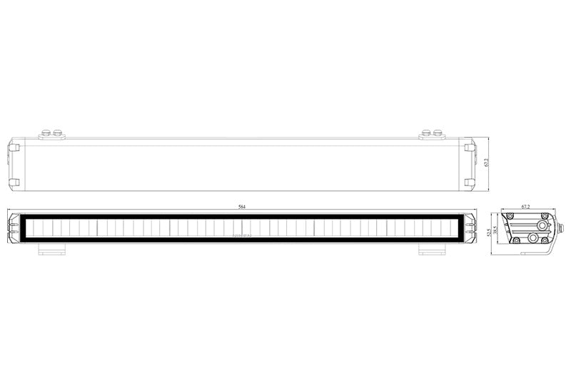 [10021003] NIKEN 23" LED Light Bar w/ Amber cover- Universal