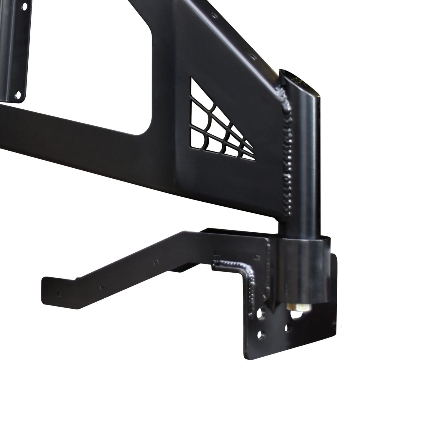[19-62-031TP1] Poison Spyder Frame Mounted Tire Carrier with Camera Mount (Black) - Jeep Wrangler JL (2018 - 2025)