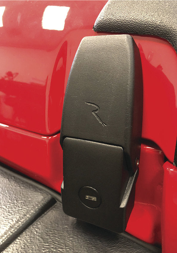[76337] Rampage Products Locking Hood Catches - Jeep Wrangler JL (2018-2025) / Gladiator JT (2020-2025)