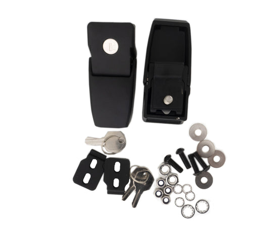 [76337] Rampage Products Locking Hood Catches - Jeep Wrangler JL (2018-2025) / Gladiator JT (2020-2025)