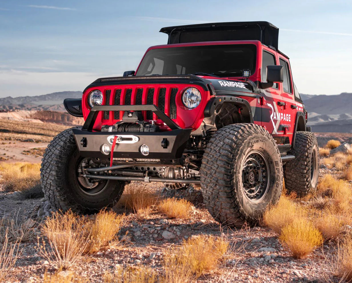 [139435] Rampage TrailView Fastback with Fold-Back Sunroof (Black Diamond) - Jeep Wrangler Unlimited JL 4-Door (2018-2025)