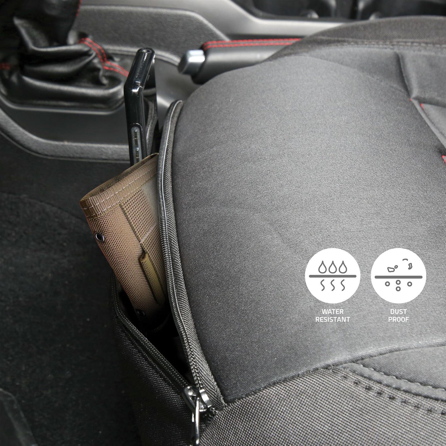 Smittybilt Front G.E.A.R. Gen2 Custom fit Seat Covers - Jeep Wrangler Unlimited JL 4-Door (2018-2025) / Jeep Gladiator JT (2020-2025)